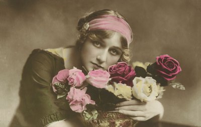 Woman with Flowers by English Photographer